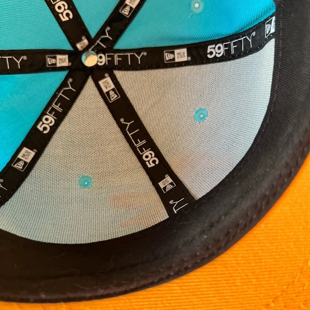 New Era Baltimore Orioles Fitted - Teal / Blue w/ Yellow UV - size 7 1/8 - Picture 10 of 10
